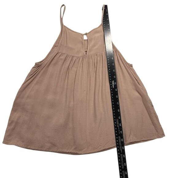 Chloe & Katie Blush Pink Embroidered Tank Top XS Boho Festival Floral Lace Rayon - Picture 4 of 9